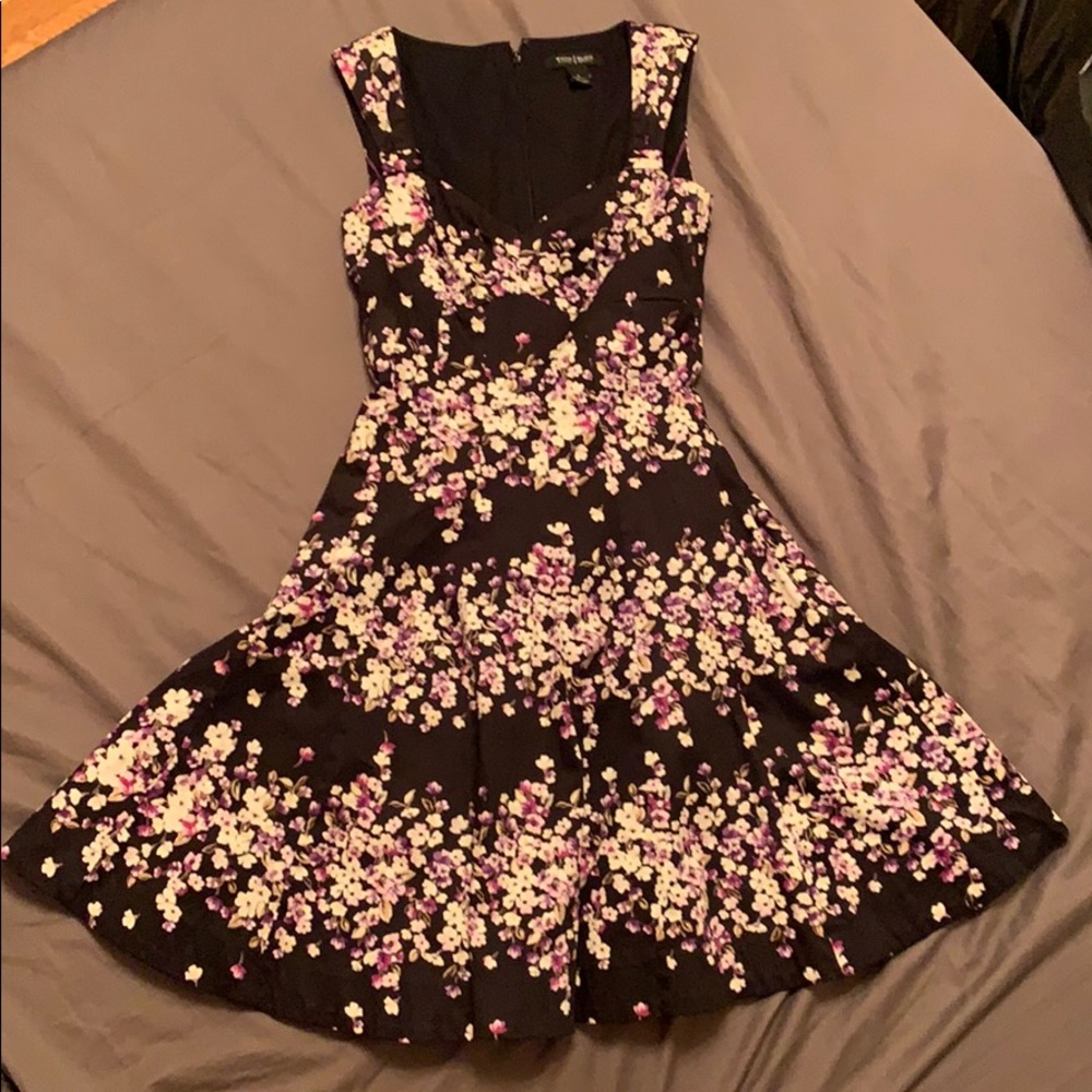 WHBM dress fit and flare floral